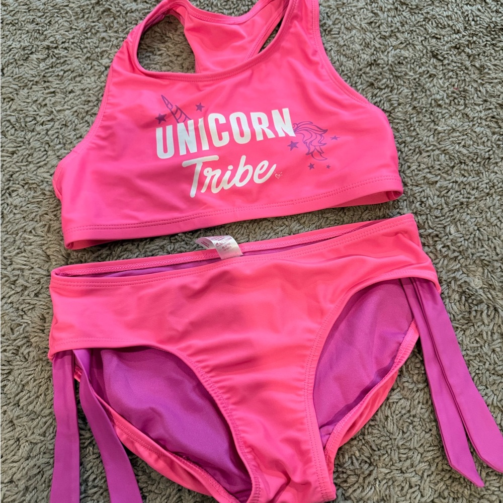 Justice Pink Unicorn Tribe Kids Bikini